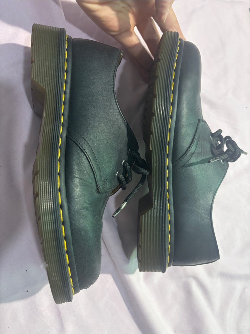 Dr. Martens Black Leather 3-Eye Derby Shoes